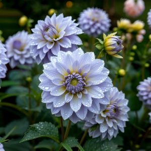 Георгин Акварель купить по цене от 680р. в интернет-магазине «Посадика» с доставкой почтой в в Апшеронске и по всей России – [изображение №1].